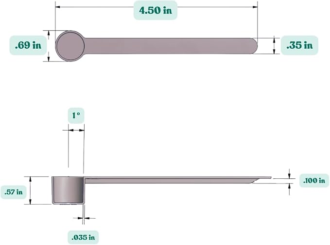 1/2 Teaspoon Long Handle Plastic Measuring Spoon - Image 2