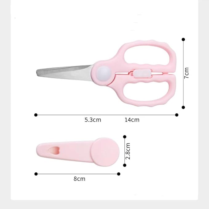 Baby Food Scissors with Travel Case, Portable Stainless Steel Shears with - Image 8