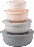 COOK WITH COLOR Prep Bowls with Lids- Wide and Deep Nesting Plastic Small by CookwithColor