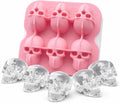 Skull Ice Cube Mold, 6-Cavity Silicone Ice Tray by DakGagMah
