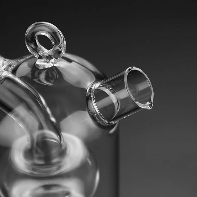 Olive Oil and Vinegar Dispenser Cruet Bottles, 2 in 1 Transparent Dual Glass - Image 4