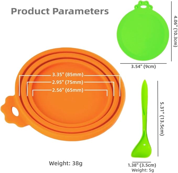 MoPawKT- Silicone Cat Dog Food Can Covers Lids, 3 Inner Diameters 2.6”/3”/3.4” - Image 2