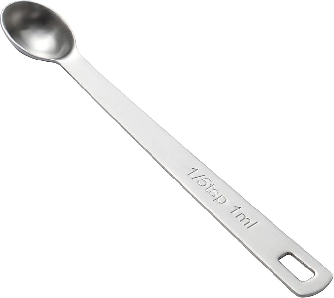 1PCS 1/5 Teaspoon Single Tiny Measuring Spoon, Small Individual Stainless Steel by BERYLER