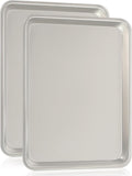 Commercial Quality Baking Sheet Pan Set, Natural Aluminum Cookie Sheet by UmiteChef