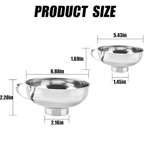 Funnel Set - 2Pcs Stainless Steel Ideal - Image 2