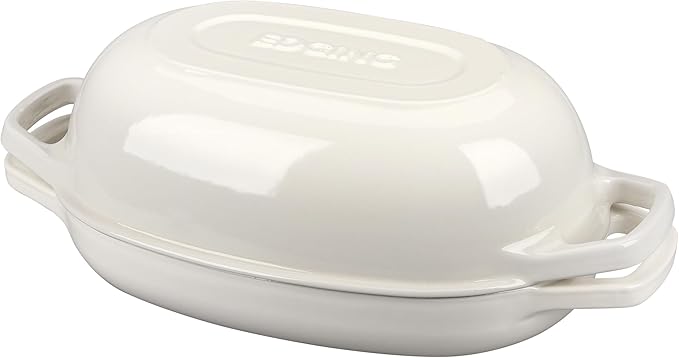 EDGING CASTING Enameled Cast Iron Oval Dutch Oven Pot by EDGINGCOOKWARE
