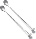 BRIOUT 2 Pcs Bar Spoon, 12 Inches Long Handle Drink Stirrer, Stainless Steel by Briout