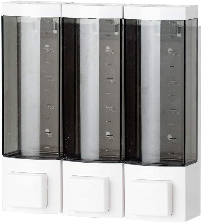Shower Soap Dispenser 3-Chamber, Drill Free by YISMAN