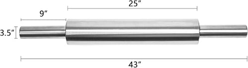 17-Inch Stainless Steel Rolling Pin - Image 2