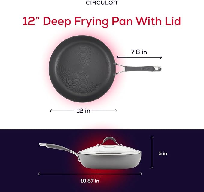 Circulon Radiance Deep Hard Anodized Nonstick Frying Pan /Skillet - Image 3