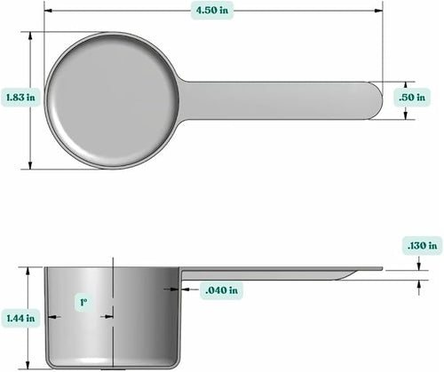 53 mL Long Handle Plastic Measuring Scoop - Image 2