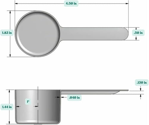 53 mL Long Handle Plastic Measuring Scoop - Image 2