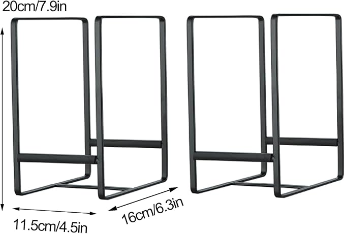 2 Pack Large Plate Holders Organizers Upright Cabinet Dish Drying Racks Metal - Image 8