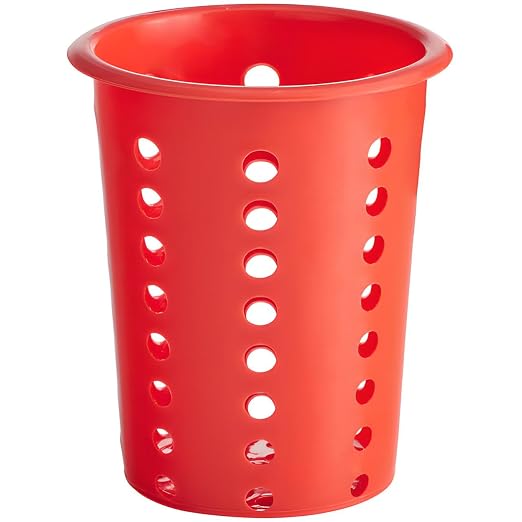 OCS Parts Perforated Utensil Drying Cups | Red | Plastic Flatware Holder by OCSParts