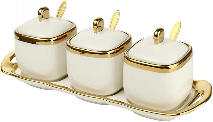 Porcelain Condiment Jar Spice Container - Image 2