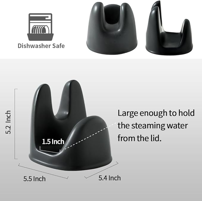 Nihow Pot Lid Holder: Stable Ceramic Pan Lid Holder - Image 2