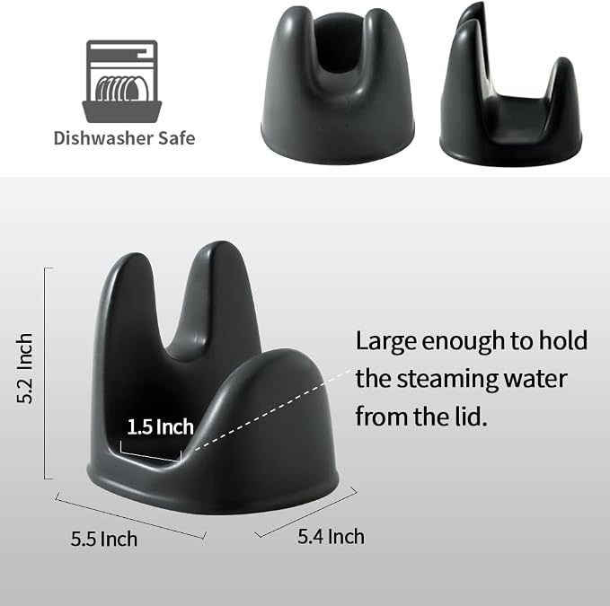 Nihow Pot Lid Holder: Stable Ceramic Pan Lid Holder - Image 2
