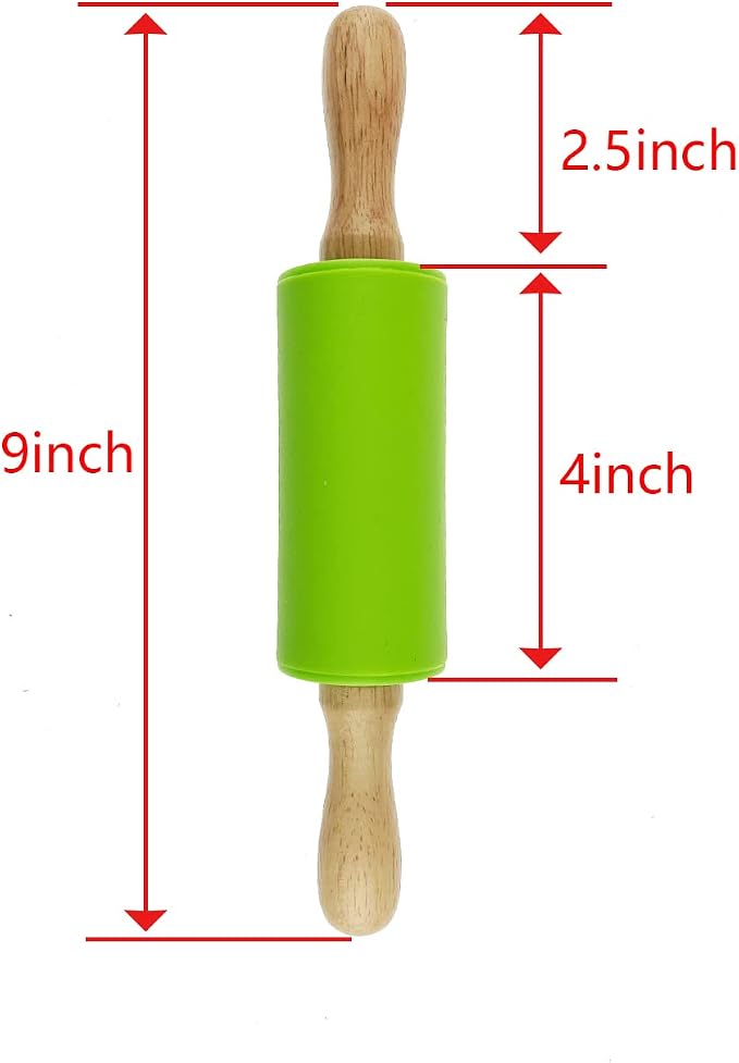 12 Pack Small Rolling Pin for Kids, 9 Inch Kids Rolling Pin for Home Kitchen - Image 2