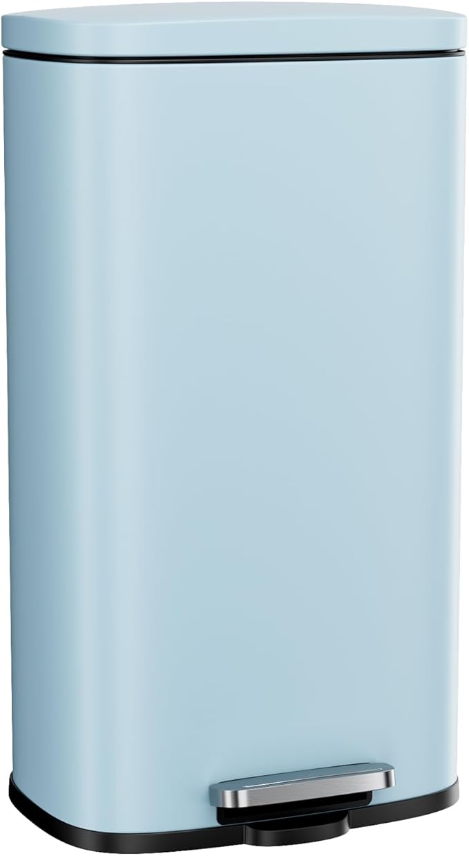 Arlopu 8/13.2 Gallon Step Trash Can, Stainless Steel Garbage Bin, Soft-Close by Arlopu
