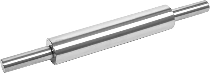 17-Inch Stainless Steel Rolling Pin by Unknown