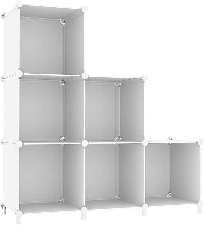 AWTATOS Cube Storage Organizer, Storage Cubes Shelves Bookshelf, 6 Cube Closet by AWTATOS