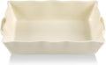 Sweejar Casserole Dishes for Oven, Ceramic 9x13 Baking Dish, Wave Edge Bakeware by Sweejarco1949
