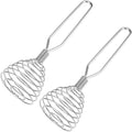Stainless Steel Spring Coil Whisk Set 2 Pack, Wire Whip Egg Beater, Kitchen by lelasety