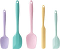 Silicone Spatula Set, 5 Piece Food Grade Rubber Spatulas by Hoewina
