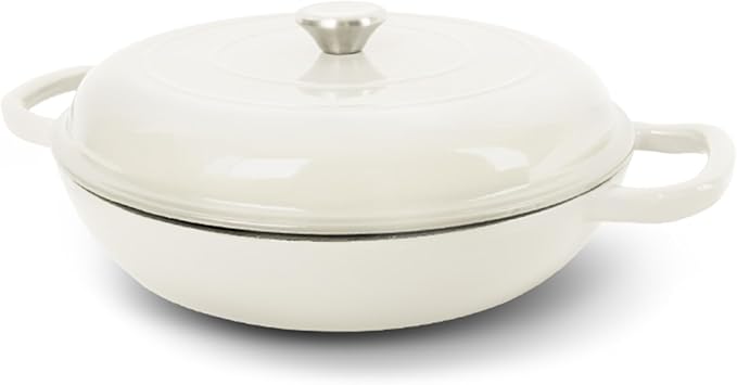 Enameled Cast Iron Dutch Oven, 3.8 Quart Pot by UFEH