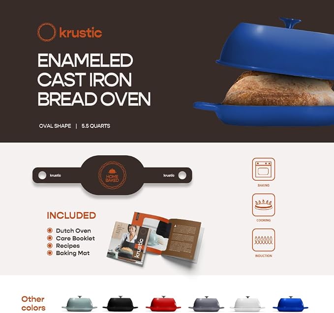 Krustic Enameled Cast Iron Dutch Oven - Image 4
