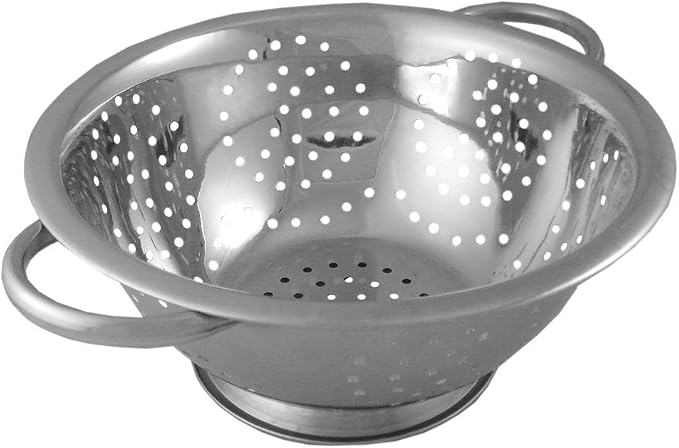 Metal Colander With Stainless Steel Finish By Home Basics, 5 QT | Medium - Image 7