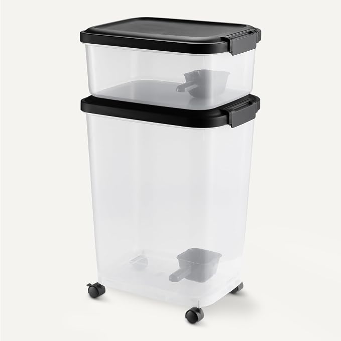 Amazon Basics Pet Food Storage Container Set, 30lbs and 10lbs - Image 5