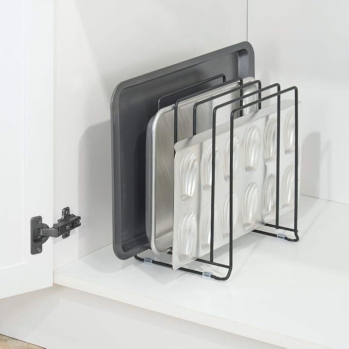 mDesign Pot Lid and Pan Rack — Metal Wire Rack - Image 2
