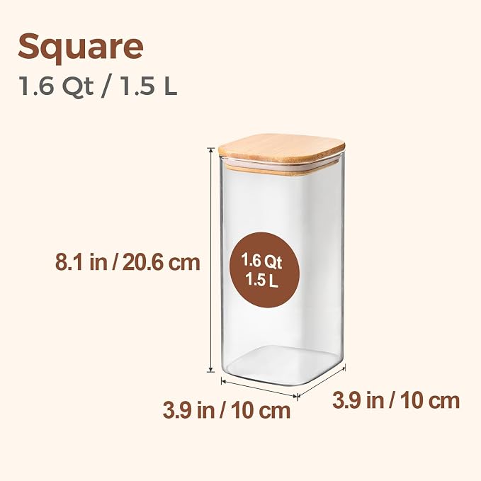 ComSaf Airtight Glass Storage Canister - Image 2