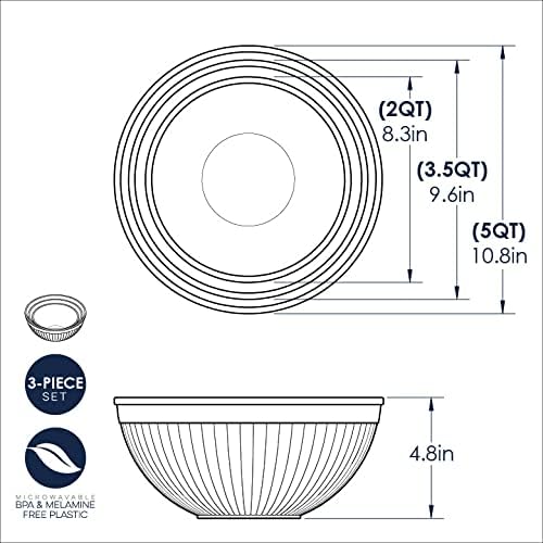 Nordic Ware Prep and Serve Mixing Bowls Set, Earth-Tones - Image 4