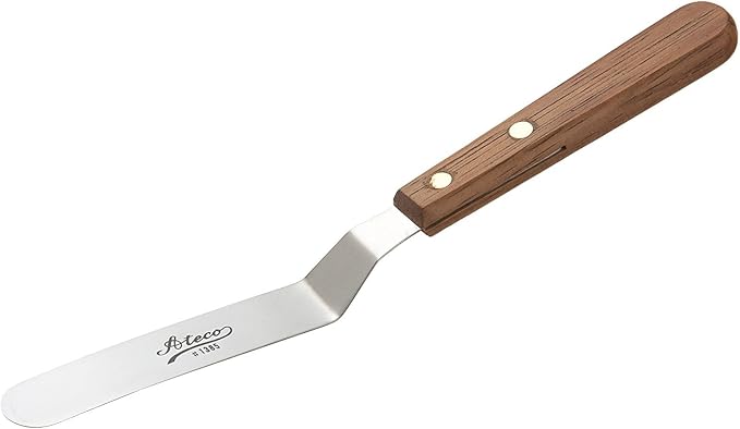 Ateco 1385 Offset Spatula with 4.5-Inch Stainless Steel Blade, Wood Handle by Ateco