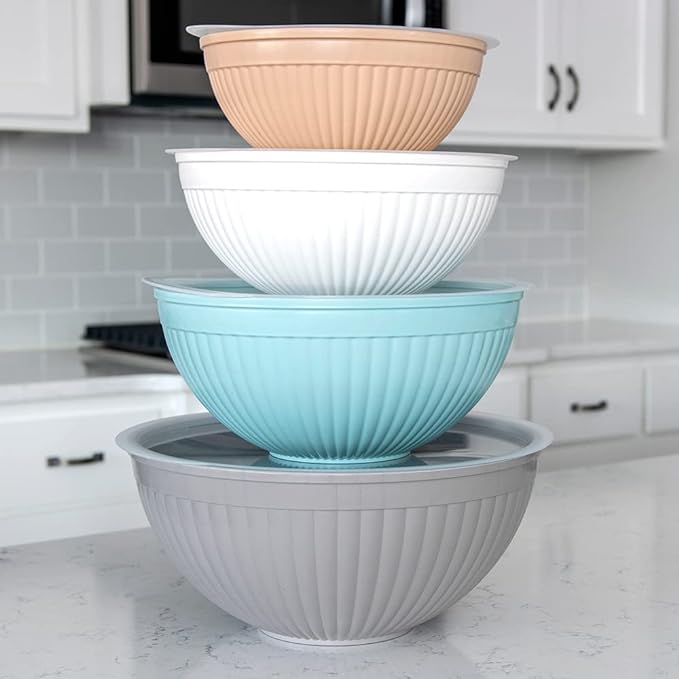 Nordic Ware Prep and Serve Mixing Bowls Set, Earth-Tones - Image 4