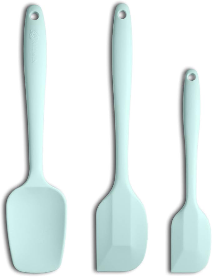 Silicone Spatula 3‑Piece Set Heat Resistant 600°F Non‑Stick Rubber Spatulas by ALLWIN-HOUSEWARE