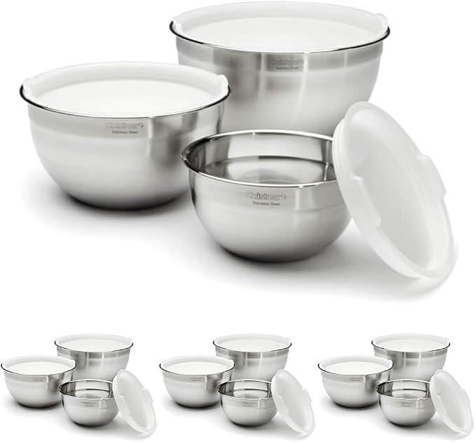 Cuisinart Mixing Bowl Set, Stainless Steel, CTG-00-SMB by Cuisinart