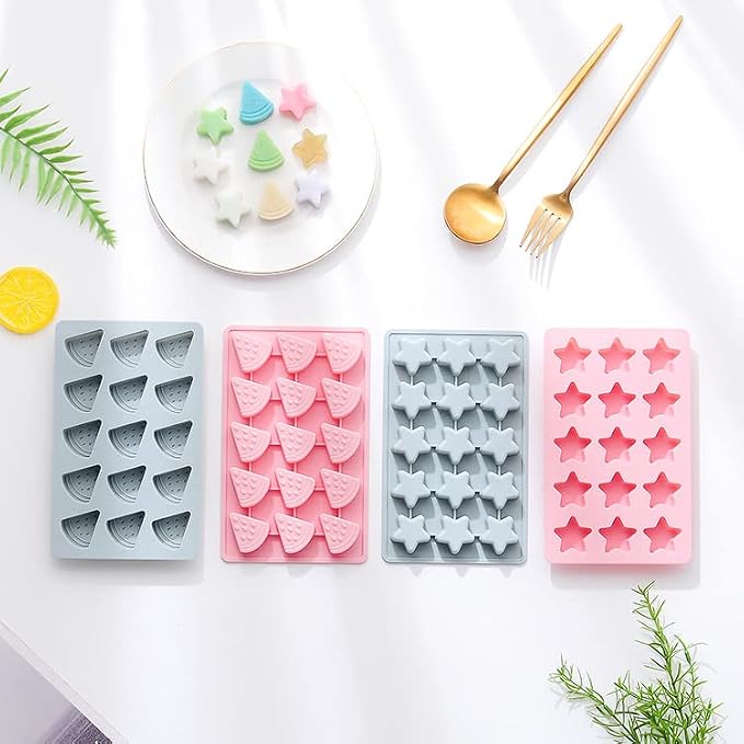 Cute Ice Cube Trays Silicone Chocolate Mold Wax Melt Molds Easy Release Ice - Image 5