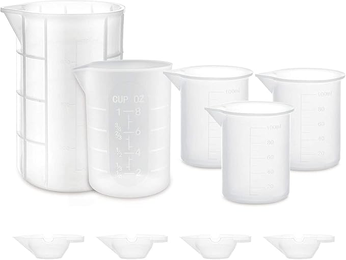 Gartful 9PCS Silicone Mixing Cups Set, Resin Casting Tool Kit, DIY Craft Set by Gartful