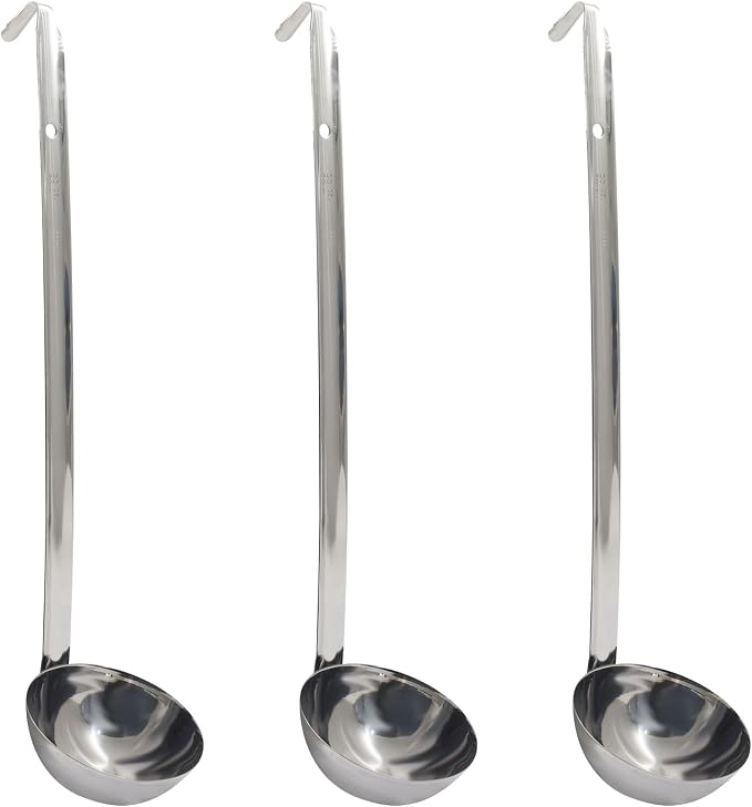 4 Oz Stainless Steel Ladle, 11.8" Long Handle Length by Auvotuis