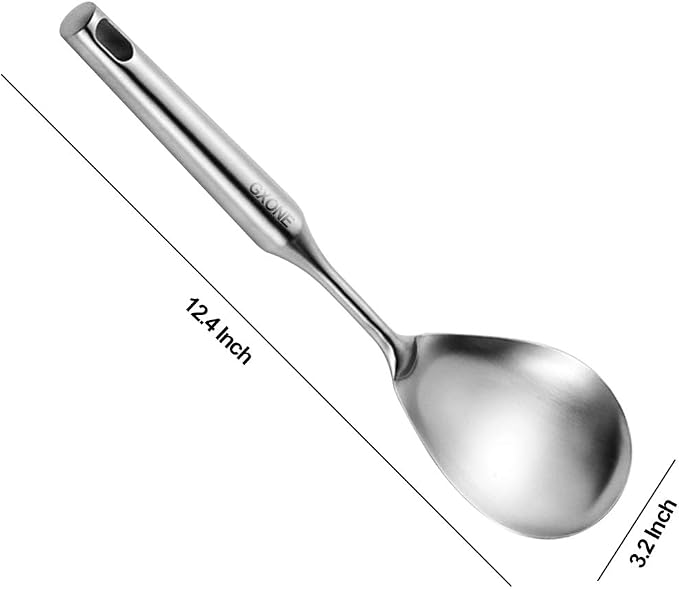 Cooking Spoon, 304 Stainless Steel Large Serving Spoons - Image 2