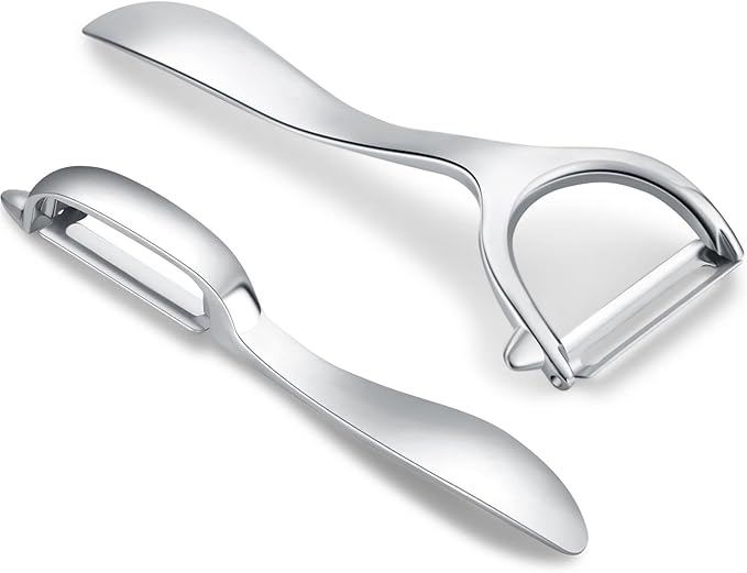 Set of 2 Stainless Steel Vegetable Peeler, Y-Shaped and I-Shaped Stainless by Honsen