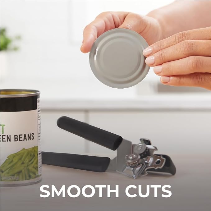 Kitchen Genie Slip Resistant Stainless Steel Manual Can Opener, Sharp Blade - Image 7