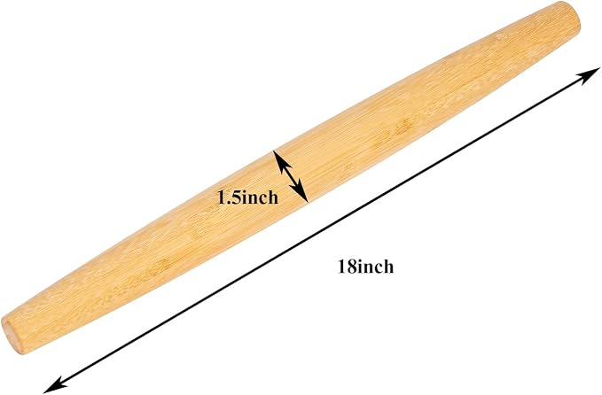 Classic French Rolling Pins Bamboo Wooden Rolling Pin - Image 2