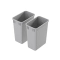 Dowell 2 Pack Wastebasket Trash Can Container, Plastic Garbage Bin, by DowellKitchenBath