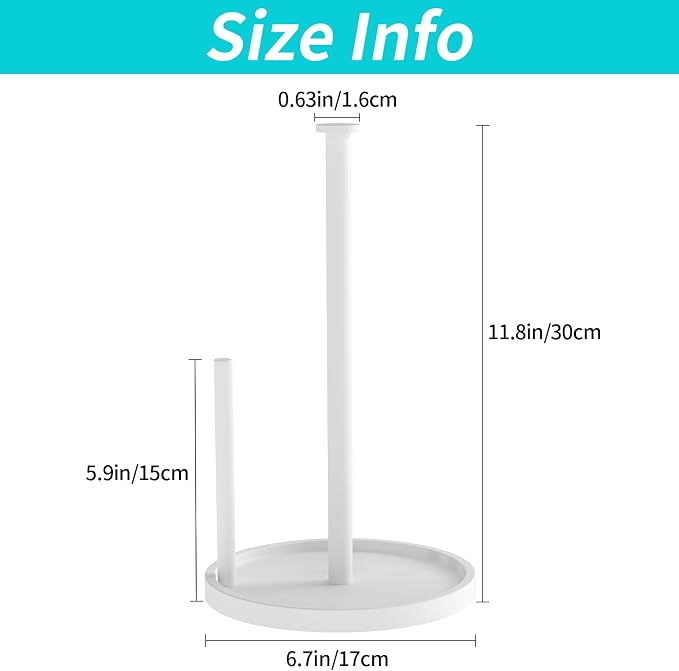 Paper Towel Holder Countertop, Standing Paper Roll Holder - Image 5