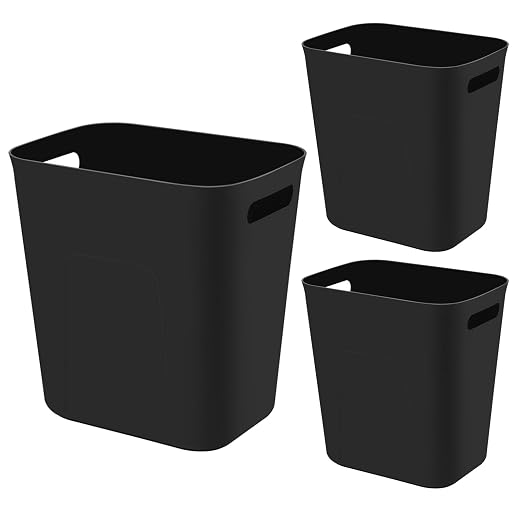 UUJOLY Plastic Small Trash Can Wastebasket, Garbage Container Basket by UUJOLY