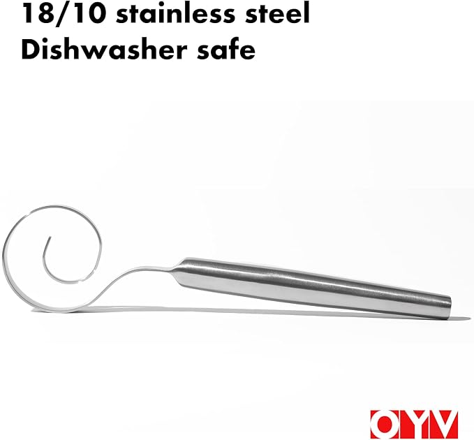 OYV 12-Inch Seamless Dough Whisk, 18/10 Stainless Steel Bread Whisk, Danish - Image 5